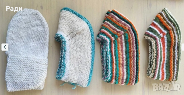 Продава домашни вълнени чорапи терлици ръчна изработка, снимка 13 - Други - 52025258
