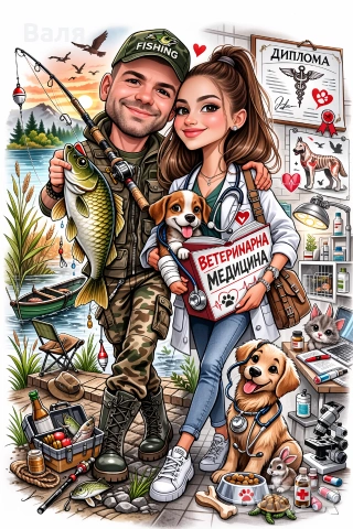 Експресна Карикатура по Снимка – Изработка до 1 час (А4 формат), снимка 3 - Други услуги - 53823528