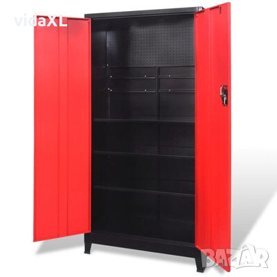 vidaXL Шкаф за инструменти с 2 врати, стомана, 90x40x180 cм（SKU:20158