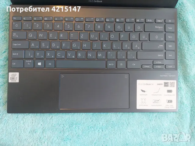 ASUS ZenBook 14 UX425JA,Harmon cardon-audio,I7-10th gen, снимка 3 - Лаптопи за работа - 47043172