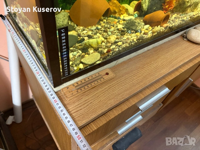 Аквариум с филтърна помпа и шкаф, снимка 9 - Аквариуми - 53759556