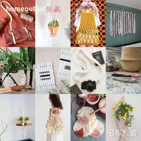 Памучен шнур / въже за макраме X001BZ873X 4MM/200M ZIEGELROT, снимка 3 - Гоблени - 50724166