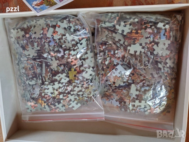 Пъзел "Cottage Normandy” Ravensburger 1978г. 1000 части, снимка 3 - Пъзели - 53605903