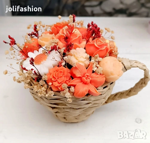 Букет от соеви свещи, снимка 6 - Декорация за дома - 52169112