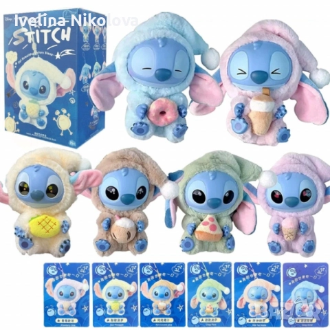 Сладка изненада с Miniso Stitch в пижама – колекционерска фигурка 15 см, снимка 5 - Плюшени играчки - 51454599