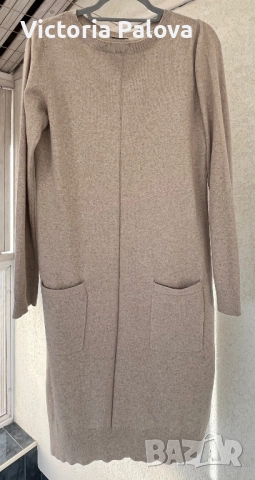 Луксозна зимна рокля органик памук 70% и кашмир 30%, снимка 5 - Рокли - 52651557