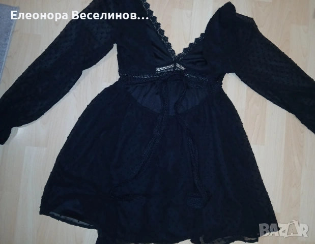 Дантелена рокля с гол гръб, снимка 2 - Рокли - 53421202