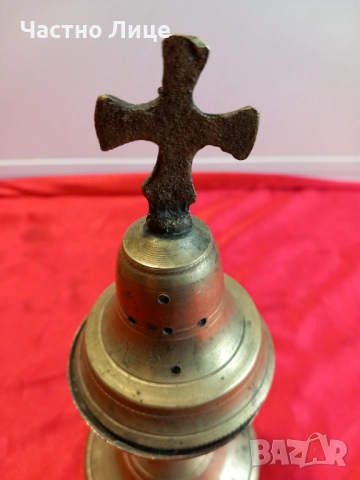 Старинно Бронзово КАНДИЛО Танянник , снимка 2 - Антикварни и старинни предмети - 52328836
