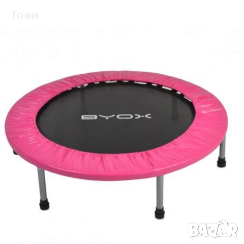 Батут без мрежа Byox 101cm/96cm — розов и син, до 100 кг, снимка 4 - Други спортове - 53626571