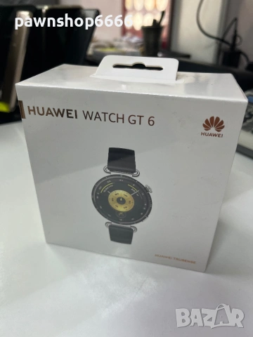 Смарт часовник HUAWEI WATCH GT 6 Black KSU-B19F Black Fluoroelastomer Strap 41 MM, GPS, ПУЛСОМЕР, SP, снимка 4 - Смарт часовници - 53763277