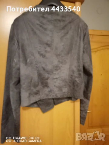 Късо яке с метален цип. Естествена кожа. , снимка 3 - Якета - 53603577