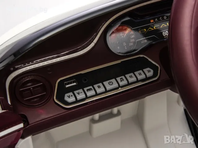 Bentley Bacalar 12V - Детска акумулаторна кола, Бяла, EVA гуми, 4x4, снимка 10 - Детски велосипеди, триколки и коли - 49731911
