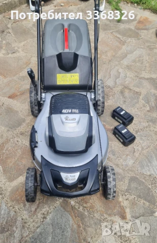 Акумулаторна косачка Mr.Gardener + листосъбирач, снимка 3 - Градинска техника - 50509482