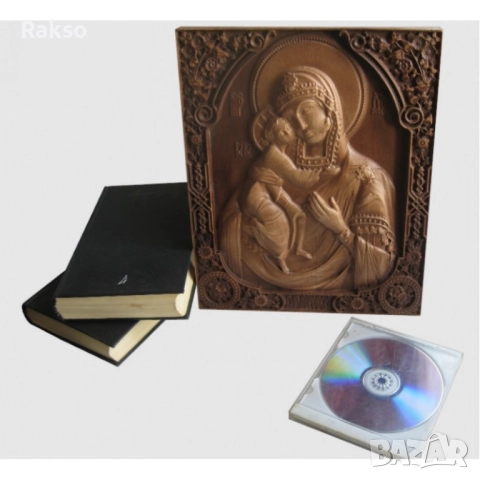 Дърворезба икона "Богорородица", снимка 7 - Икони - 51916189