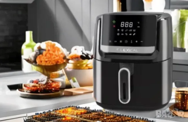 Еър фрайър с тъч скрийн Lexical Airfryer LAF-3045, снимка 2 - Фритюрници - 49122499