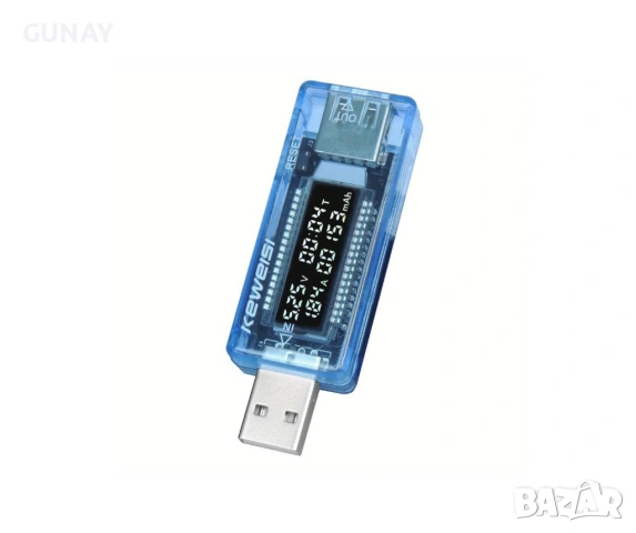 KEWEISI USB Тестер Волтметър Амперметър Измервател Капацитет Батерии Зарядни Устройства Телефон Test, снимка 4 - Друга електроника - 54068748