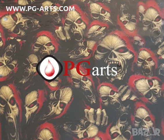 Фолио за хидрографика NEW DESING SKULL, снимка 4 - Друго търговско оборудване - 53193741