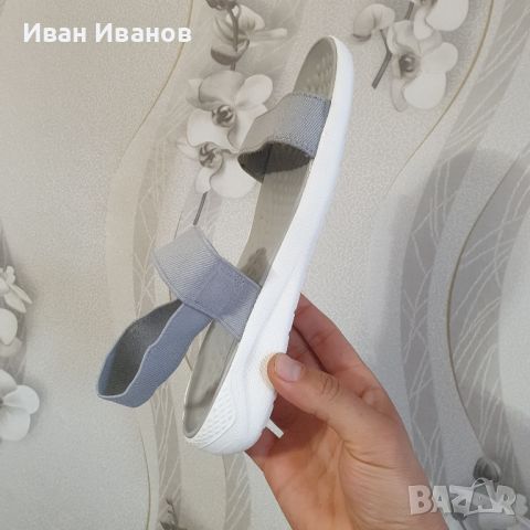 чехли / сандали  Crocs LiteRide Light Grey номер 37 ,5, снимка 11 - Сандали - 46071845