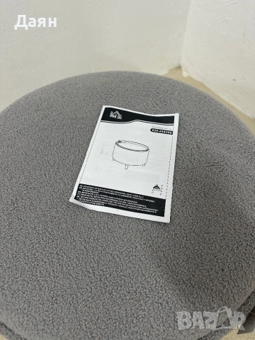 Тапицирана табуретка HOMCOM, плюшено полар, скрито място за съхранение, обръщаем капак, снимка 6 - Столове - 53247662