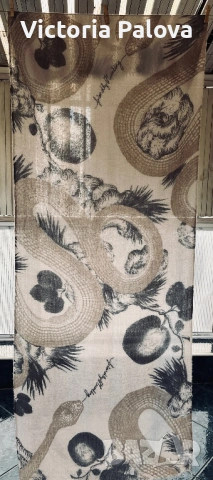 QUIET LUXURY шал Friendly Hunting Cashmere Square Garden Eden 100% кашмир 200x70 см