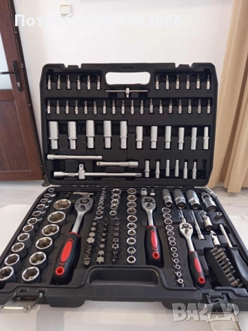 Професионална гедория 172 части – комплект вложки и битове с тресчотки, снимка 3 - Гедорета - 52425941