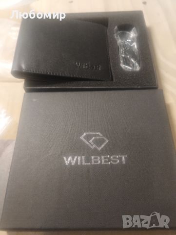 Мъжки портфейл Wilbest Кожен ключодържател Trifold Slim Оригинален нов черен RFID сейф

, снимка 4 - Портфейли, портмонета - 46796680