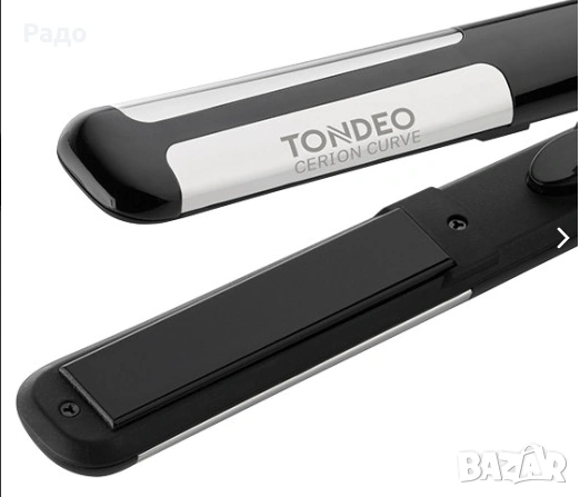 Преса за коса Tondeo Cerion Curve Black, с фиби за коса, снимка 4 - Преси за коса - 54121395