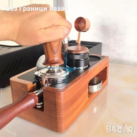Нова Дървена станция за еспресо тампер 51–54 мм с кутия за отпадък, снимка 8 - Други - 52134498