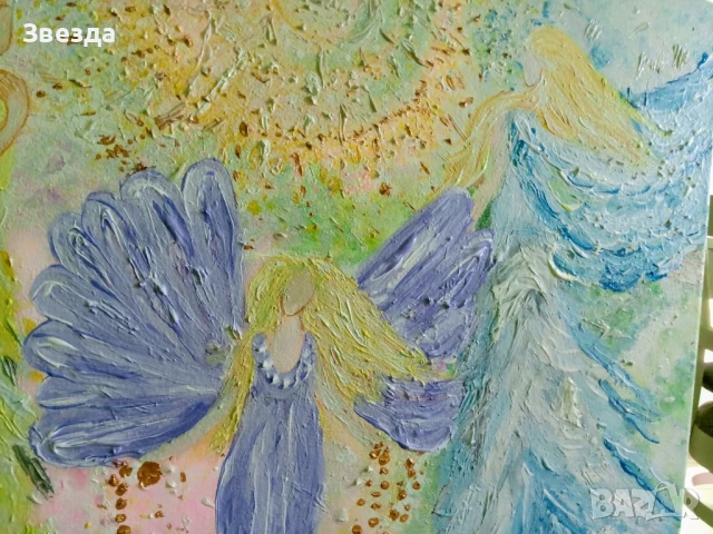 Картина "Ангели на Светлината", снимка 5 - Картини - 38052763