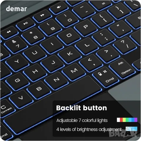 Калъф с клавиатура Nillkin за iPad Pro 13(2024), тракпад, подсветка, снимка 9 - Таблети - 49482982