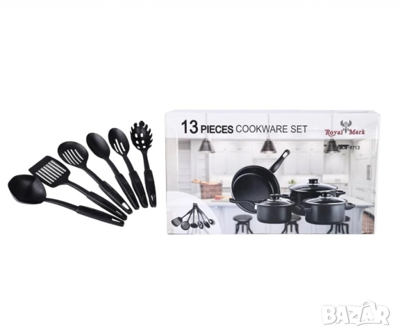 Комплект съдове за готвене от 13 части,незалепващо покритие,за използване на индукционни котлони и п, снимка 6 - Други - 51947654