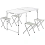 Комплект сгъваема алуминиева маса с 4 стола – идеален за къмпинг, двор и почивка, снимка 5