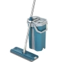 Комплект за почистване с плосък моп и кофа със система за изстискване, снимка 2
