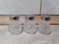 Комплект малки стъклени солнички 3 бр., снимка 3