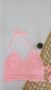 Плетен корсет,бюстие,светло розов S/M, снимка 2