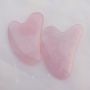 Розов нефритен камък скрепер за лице във формата на сърце за лице, снимка 4