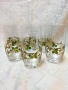 Уникално красив комплект кристални чаши ръчно рисувани с позлатени орнаменти , снимка 1