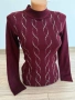 Блуза цвят бордо с камъчета , снимка 2