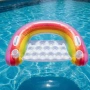 Надуваем матрак дъга 115x70 см с поставки за чаши – стилен и удобен за басейн и летен релакс, снимка 1