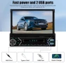 CAMECHO универсална мултимедия с автоматичен прибиращ се екран 7 инча, 1DIN, Carplay/Android Car, снимка 2