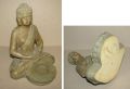 Статуетка свещник за чаена свещ Буда 20 см, полирезин, отличен, снимка 4