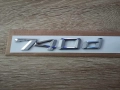 сребриста емблема BMW 740d, снимка 1