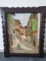 Kazakos 82х67см Казакос/голяма стара гръцка картина масло върху платно/възрожденски къщи/дърворезба, снимка 1