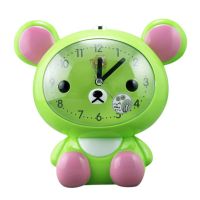Детски настолен часовник със светлина и функция за будилник с батерии Мече, 15 х 16 см, снимка 3 - Детски - 45759615