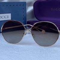 GUCCI 2024 с лого дамски слънчеви очила кръгли УВ 400, снимка 6 - Слънчеви и диоптрични очила - 45169238