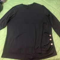 Черна блуза с копчета , снимка 3 - Блузи с дълъг ръкав и пуловери - 45864931