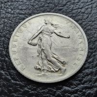 Стара сребърна монета 1 франк 1916 г. Франция- перфектна!, снимка 2 - Нумизматика и бонистика - 45493972