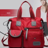 Непромокаема текстилна голяма черна,червена или лилава чанта, снимка 6 - Чанти - 45489866