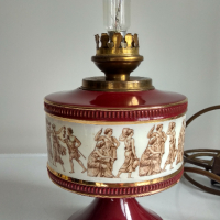 Порцеланова, ръчно изработена лампа от Италия, Флоренция. , снимка 7 - Настолни лампи - 45062015