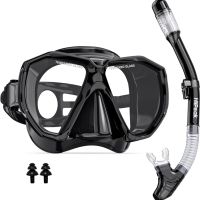 HiiPeak Комплект за гмуркане с маска и шнорхел за възрастни, против замъгляване, закалено стъкло, снимка 1 - Водни спортове - 45639196